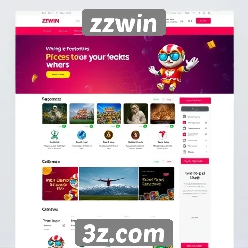 Evolução do design do site zzwin